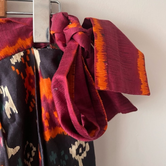 vintage 1973 Anne Klein ikat maxi skirt - Picture 4 of 8